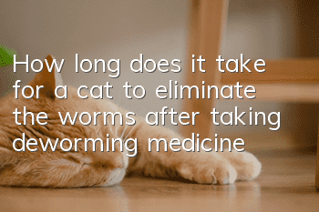 How long does it take for a cat to eliminate the worms after taking deworming medicine?