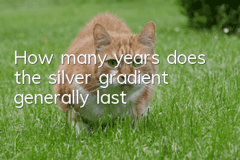 How many years does the silver gradient generally last?