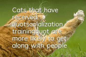 Cats that have received "socialization training" are more likely to get along with people