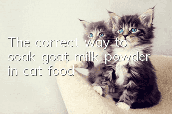 The correct way to soak goat milk powder in cat food