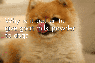 Why is it better to give goat milk powder to dogs?