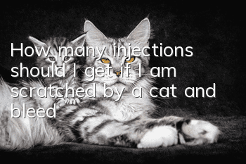 How many injections should I get if I am scratched by a cat and bleed?