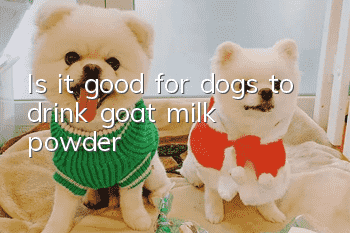 Is it good for dogs to drink goat milk powder?
