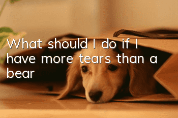 What should I do if I have more tears than a bear?