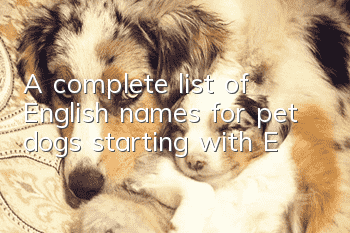 A complete list of English names for pet dogs starting with E