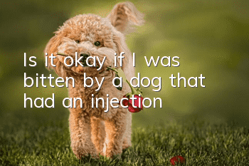 Is it okay if I was bitten by a dog that had an injection?