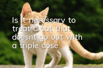 Is it necessary to treat a cat that doesn’t go out with a triple dose?