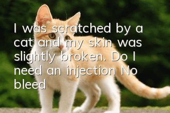 I was scratched by a cat and my skin was slightly broken. Do I need an injection? No bleeding?