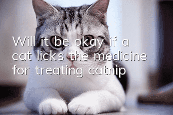 Will it be okay if a cat licks the medicine for treating catnip?