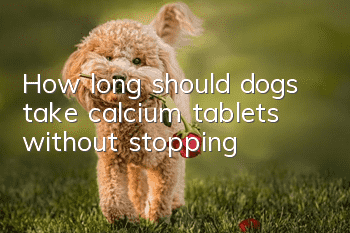 How long should dogs take calcium tablets without stopping?