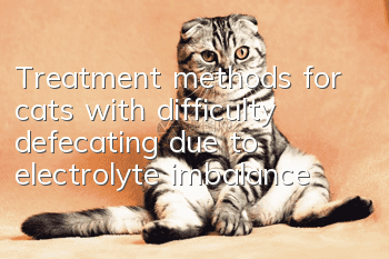 Treatment methods for cats with difficulty defecating due to electrolyte imbalance