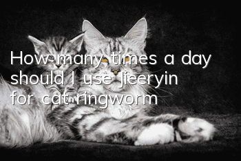 How many times a day should I use Jieeryin for cat ringworm?