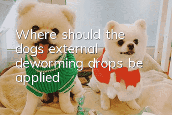 Where should the dog's external deworming drops be applied?