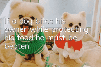 If a dog bites his owner while protecting his food, he must be beaten
