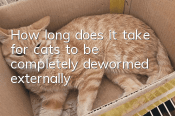 How long does it take for cats to be completely dewormed externally?