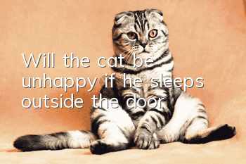 Will the cat be unhappy if he sleeps outside the door?
