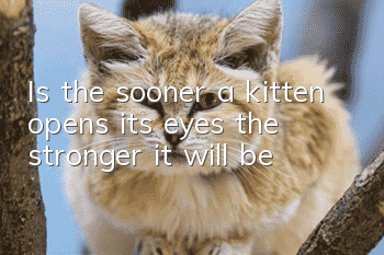 Is the sooner a kitten opens its eyes, the stronger it will be?