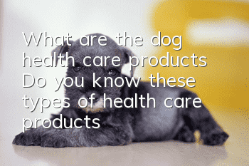 What are the dog health care products? Do you know these types of health care products?