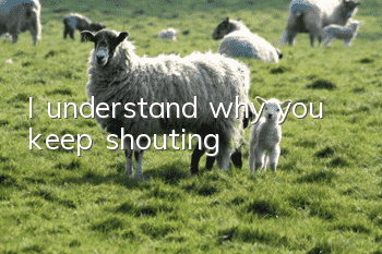 I understand why you keep shouting