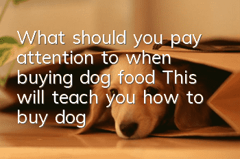 What should you pay attention to when buying dog food? This will teach you how to buy dog ​​food!