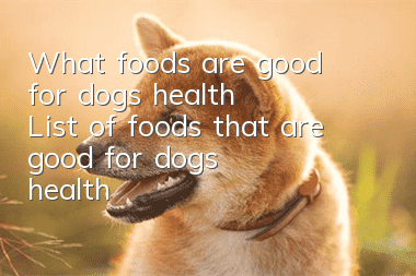 What foods are good for dogs’ health? List of foods that are good for dogs’ health
