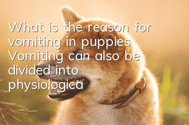 What is the reason for vomiting in puppies? Vomiting can also be divided into physiological and pathological aspects