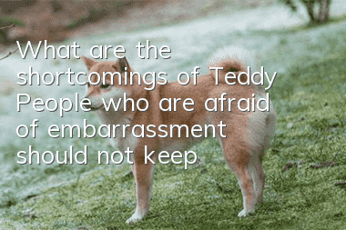 What are the shortcomings of Teddy? People who are afraid of embarrassment should not keep it.