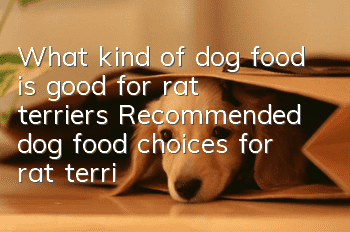 What kind of dog food is good for rat terriers? Recommended dog food choices for rat terriers